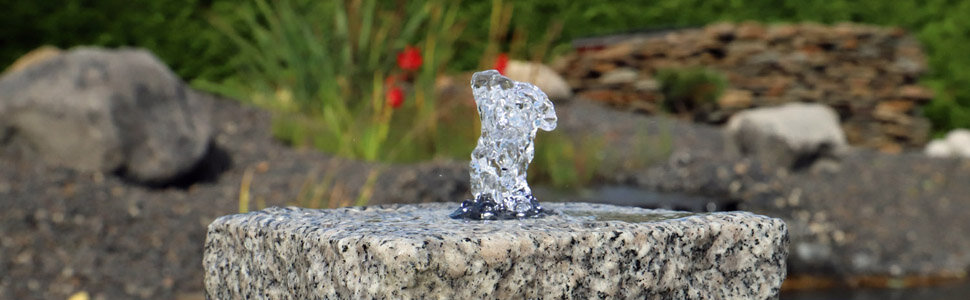 CLGarden Springbrunnenpumpe SP1 im Quellstein mit LED...