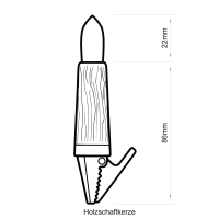 NARVA Lichterkette mit Holzschaftkerzen - Kirsche