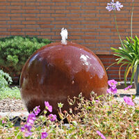 Solar Cortenstahl Kugelbrunnen CSB50S