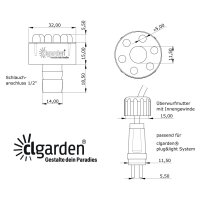 Springbrunnenpumpen Set SP1-L mit warmweißer LED Beleuchtung