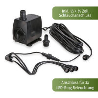 Springbrunnenpumpen Set SP3-L mit warmweißer LED Beleuchtung