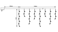 Premium LED Lichterkette Eisregen ERN400 kalt weiss